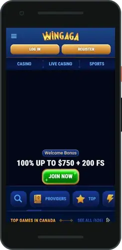 WinGaga casino login